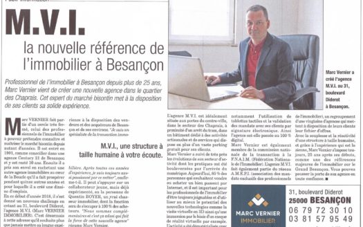 presse MVI référence immobilière à Besançon